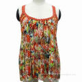 Ladies' tank dress with crochet lace